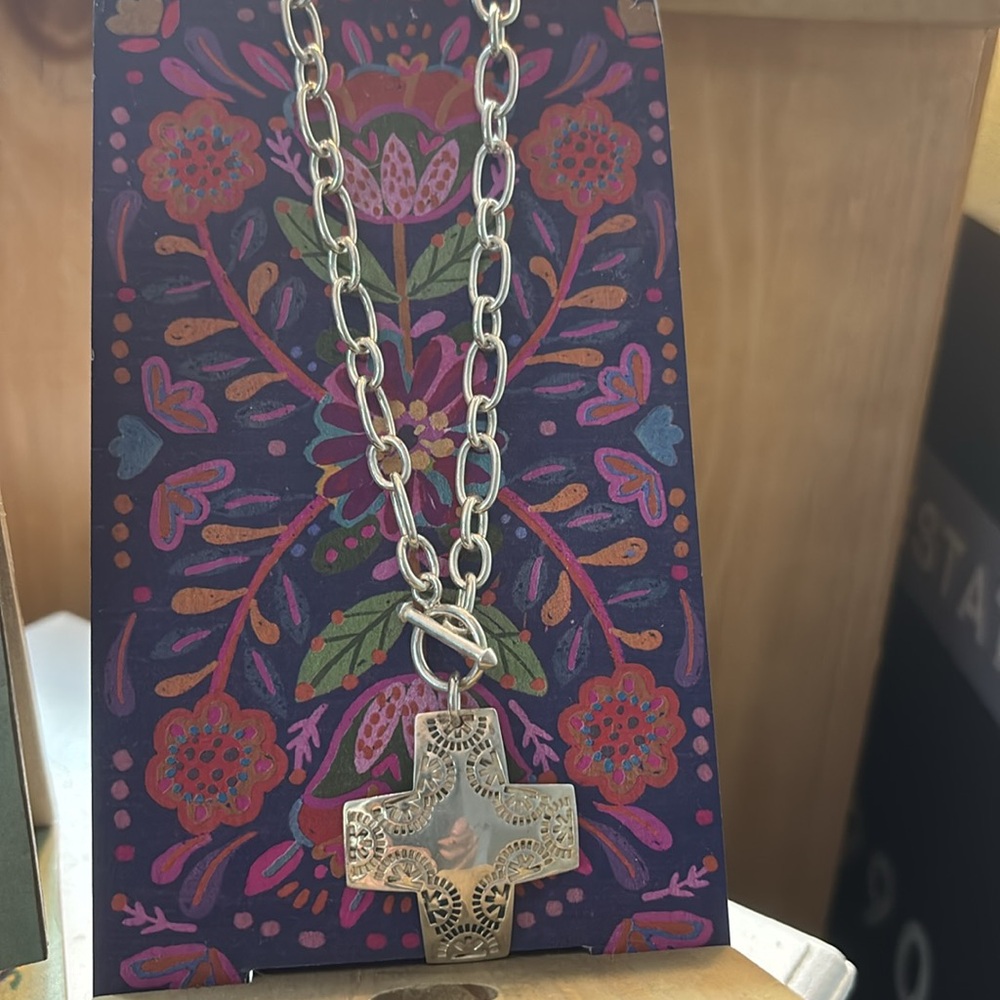 Elegant Silver Cross Pendant Necklace
Original cost $350 on Silpada website